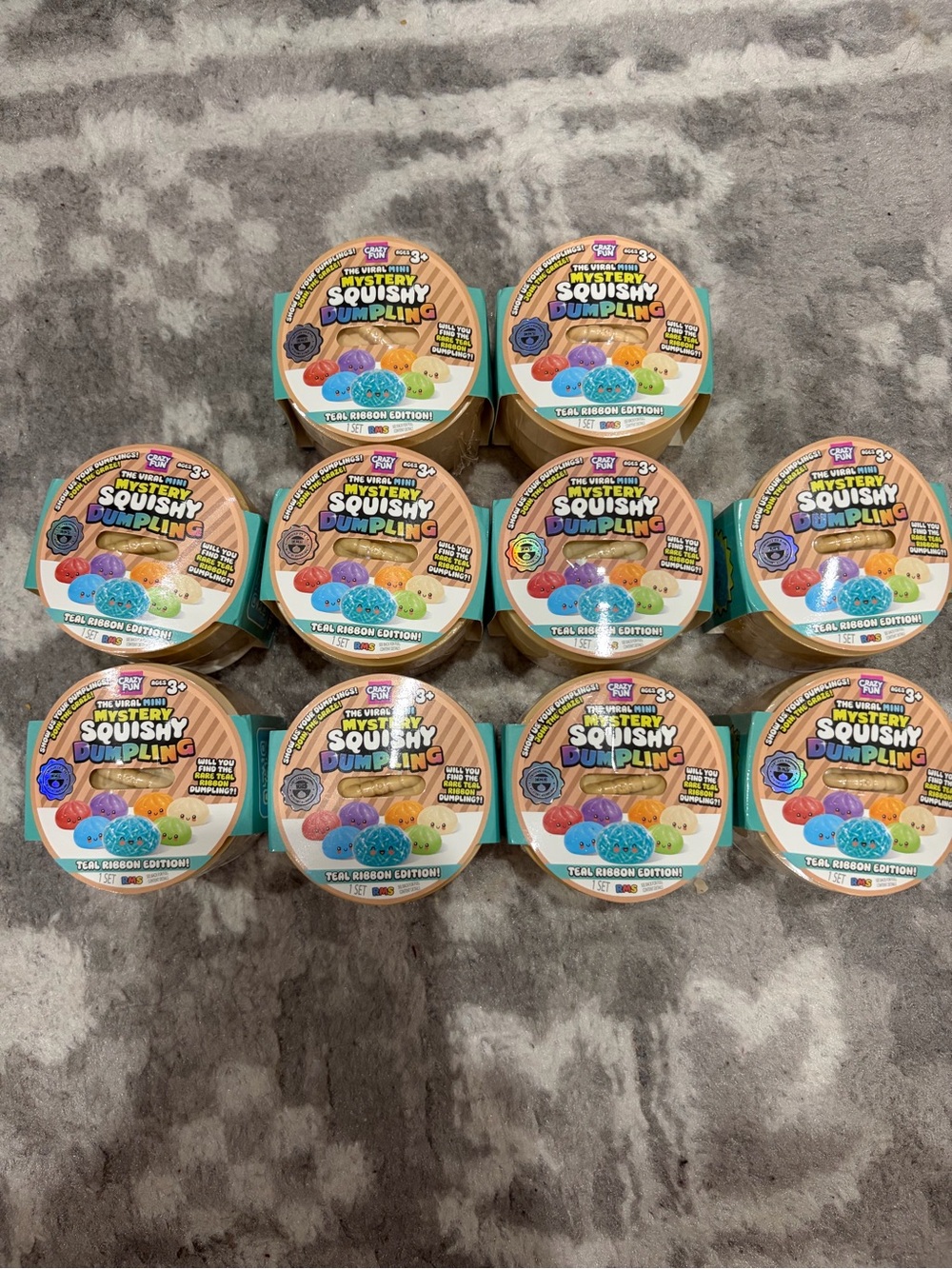 NEW Authentic Set of 10 Mystery Teal Ribbon Edition RMS mini dumplings